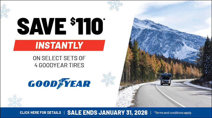 Goodyear Tires Promotions : Save $110 instantly